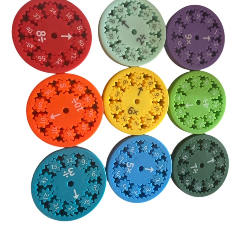 9PCS Math Fidget Spinners, Multiplication Division Learning Tool,Multiplication - Picture 3 of 4